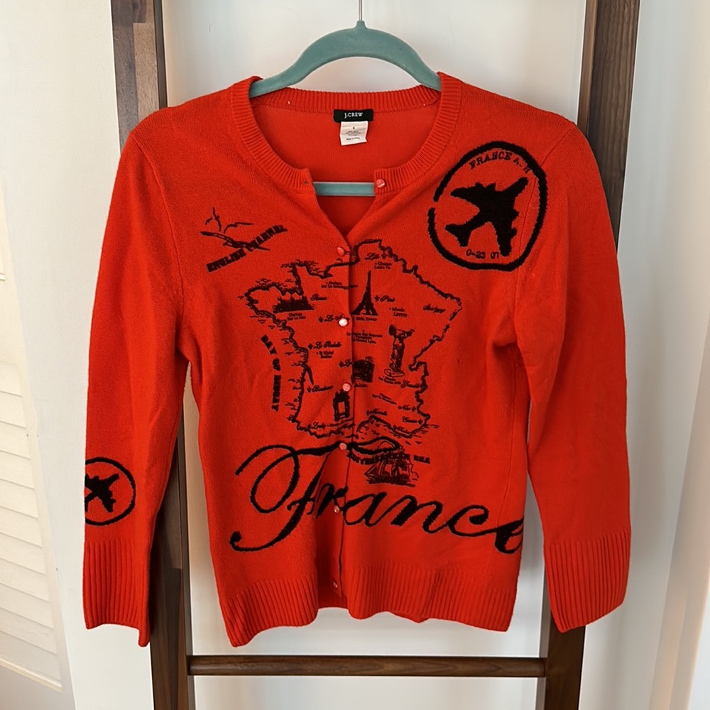 COPY - J crew graphic button up sweater